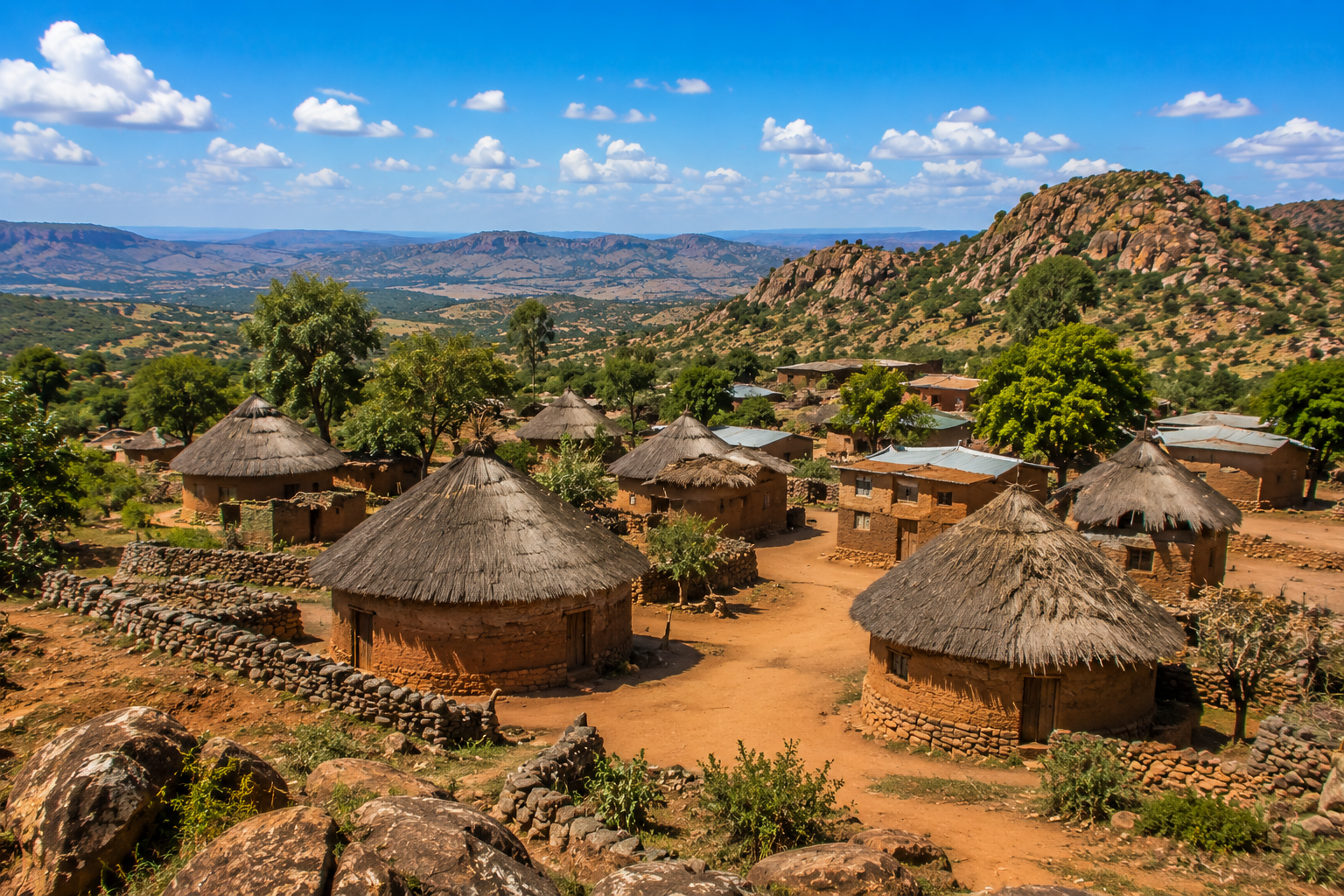 Village traditionnel du Katanga
